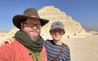 Nate and Caden Loper at Saqqara Egypt